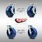 Service Caster 8 Inch SS Solid Poly Caster Set with Roller Bearings 4 Swivel Lock 2 Brake SCC SCC-SS30S820-SPUR-TLB-BSL-2-BSL-2 - alternate 1